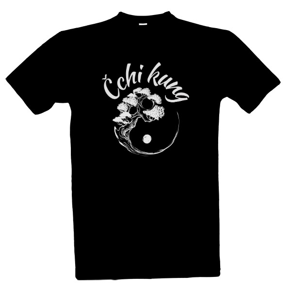 Tričko s potiskem Čchi kung jin jang strom