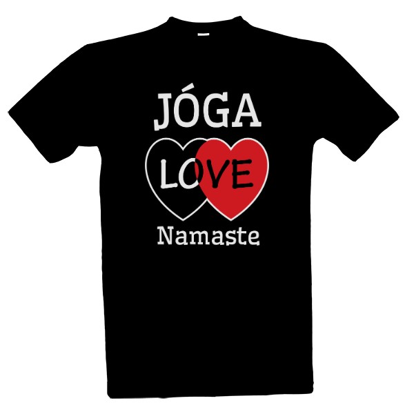 Tričko s potiskem Jóga love namaste