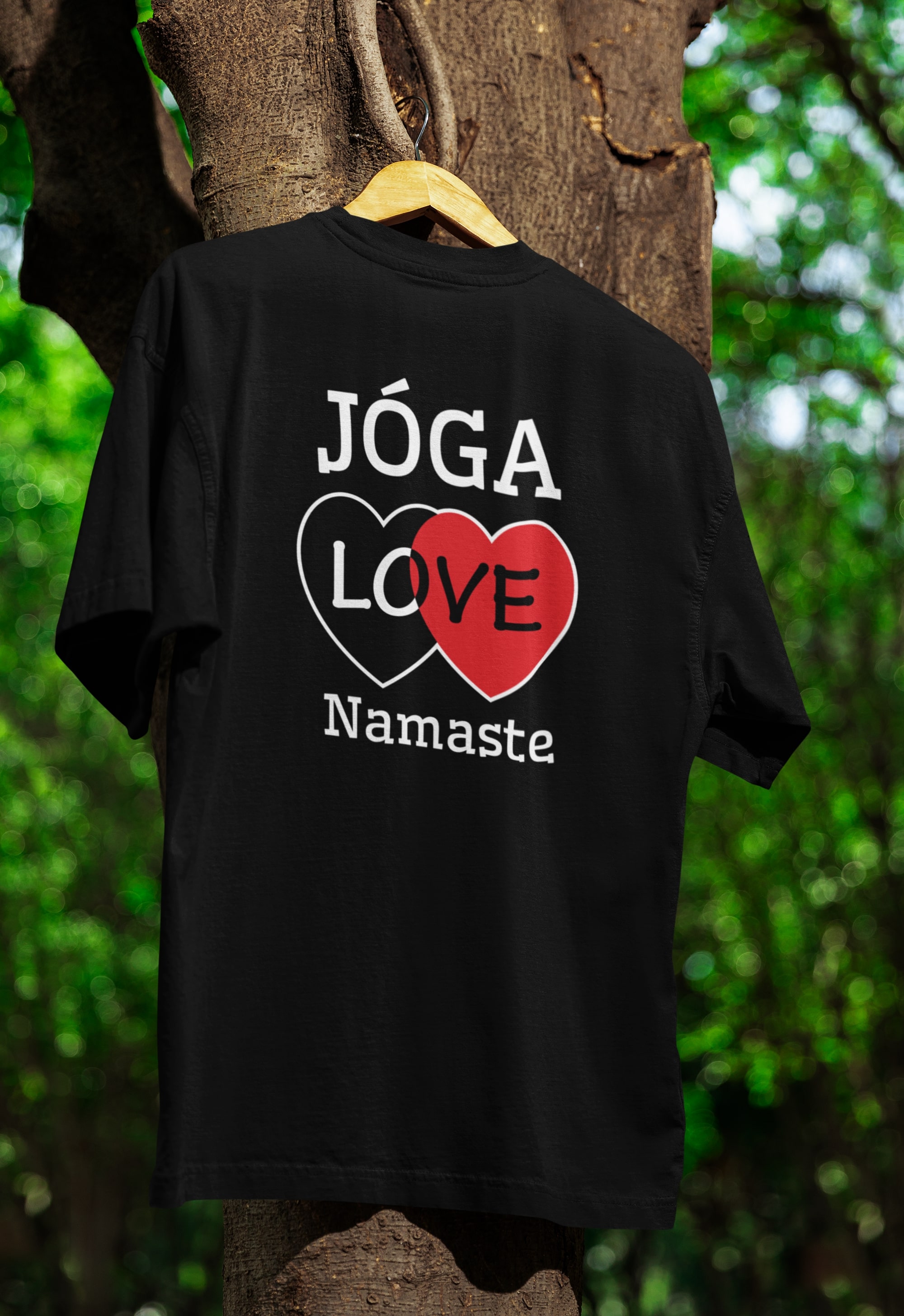 Tričko s potiskem Jóga love namaste