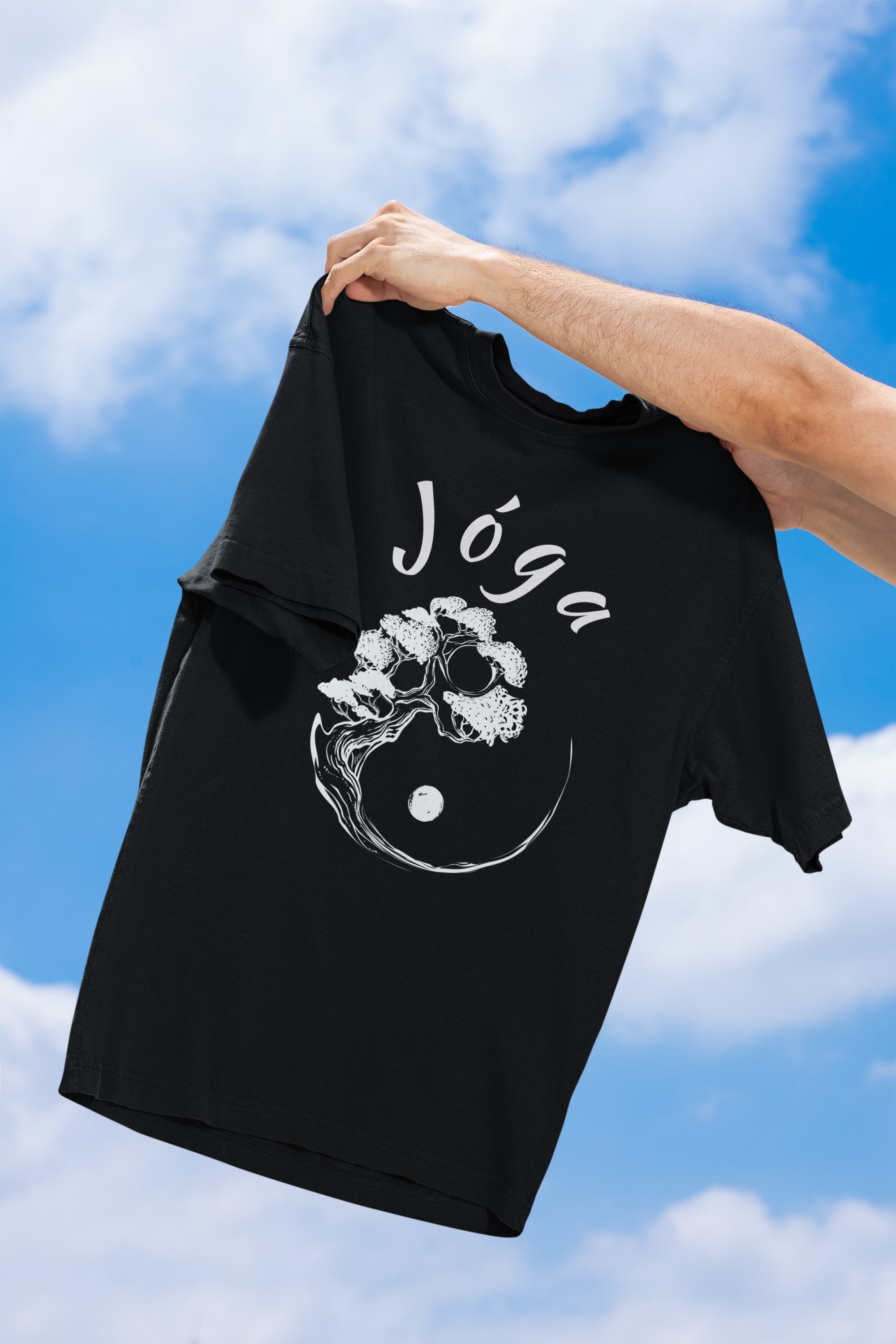 Tričko s potiskem Jóga jin jang strom